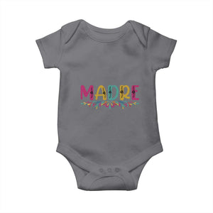 Funny Mexican Spanish Latina Mom Madre Baby Onesie Mexican Flowers TS11 Charcoal Print Your Wear