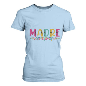 Funny Mexican Spanish Latina Mom Madre T Shirt For Women Mexican Flowers TS11 Light Blue Print Your Wear