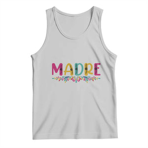 Funny Mexican Spanish Latina Mom Madre Tank Top Mexican Flowers TS11 Ash Print Your Wear
