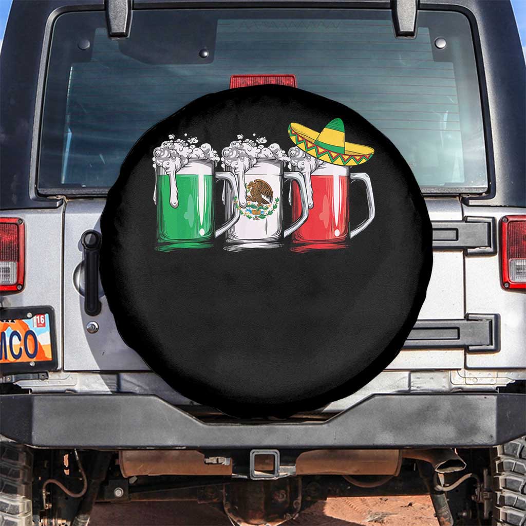 Funny Mexican Spare Tire Cover Mexico Beer Mexican Flag Sombrero Hat TS10 No hole Black Print Your Wear