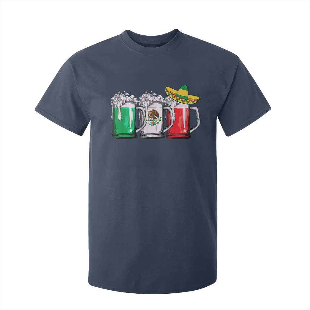 Funny Mexican T Shirt For Kid Mexico Beer Mexican Flag Sombrero Hat TS10 Navy Print Your Wear