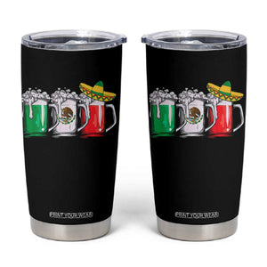 Funny Mexican Tumbler Cup Mexico Beer Mexican Flag Sombrero Hat TS10 Black Print Your Wear