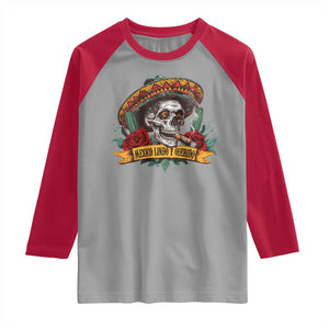 Funny Mexico Lindo Y Querido Raglan Shirt Mexican Pride Vintage Sombrero Hat Skull TS11 Sport Gray Red Print Your Wear