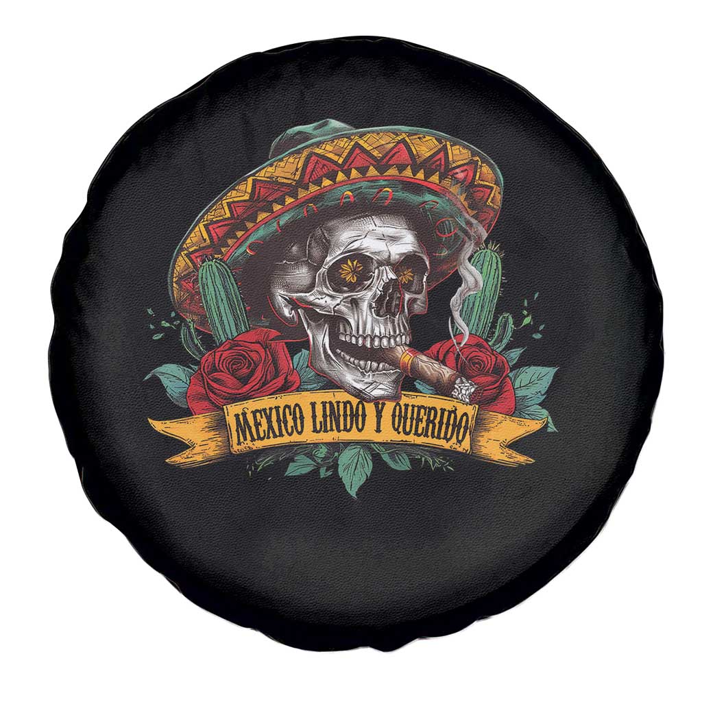 Funny Mexico Lindo Y Querido Spare Tire Cover Mexican Pride Vintage Sombrero Hat Skull TS11 Print Your Wear