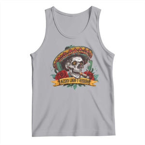 Funny Mexico Lindo Y Querido Tank Top Mexican Pride Vintage Sombrero Hat Skull TS11 Athletic Heather Print Your Wear
