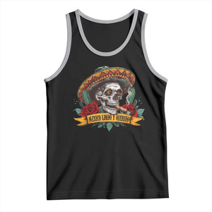 Funny Mexico Lindo Y Querido Tank Top Mexican Pride Vintage Sombrero Hat Skull TS11 Black Athletic Heather Print Your Wear
