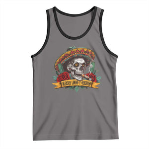 Funny Mexico Lindo Y Querido Tank Top Mexican Pride Vintage Sombrero Hat Skull TS11 Deep Heather Black Print Your Wear
