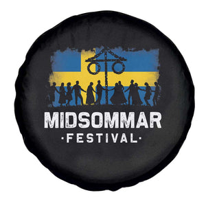 Funny Midsommar Festival Spare Tire Cover Sweden Summer Festival Maypole TS11 Print Your Wear
