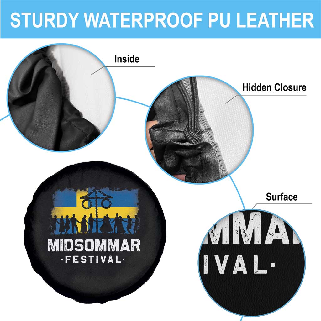 Funny Midsommar Festival Spare Tire Cover Sweden Summer Festival Maypole TS11 Print Your Wear