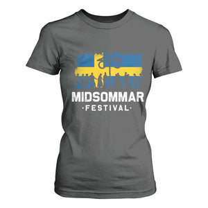 Funny Midsommar Festival T Shirt For Women Sweden Summer Festival Maypole TS11 Dark Heather Print Your Wear