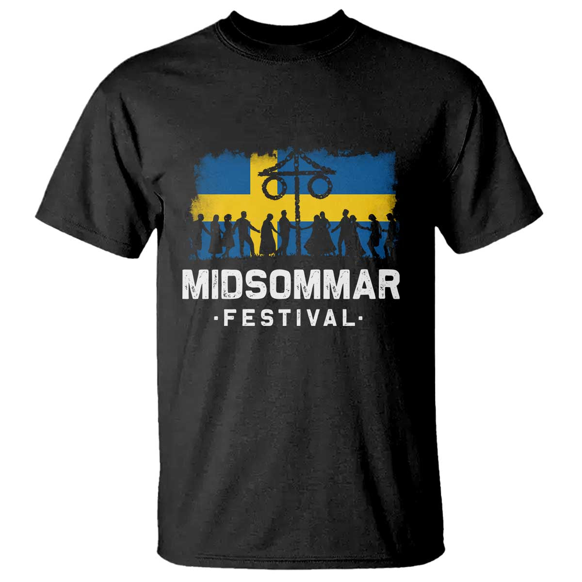 Funny Midsommar Festival T Shirt Sweden Summer Festival Maypole TS11 Black Print Your Wear