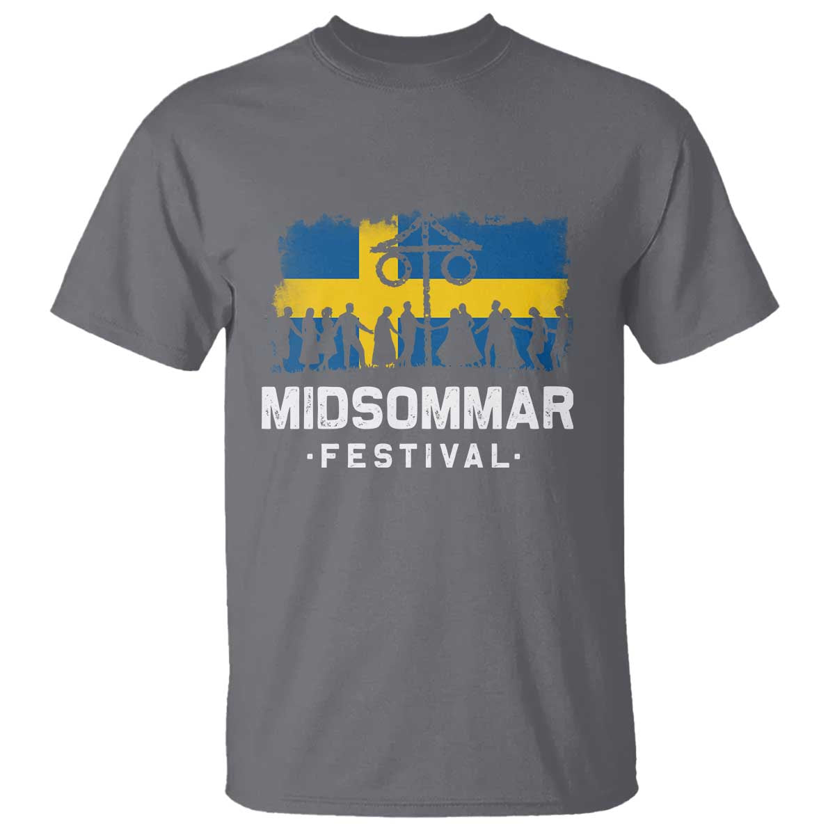 Funny Midsommar Festival T Shirt Sweden Summer Festival Maypole TS11 Charcoal Print Your Wear