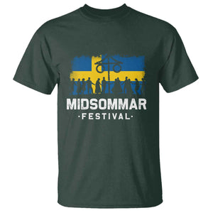 Funny Midsommar Festival T Shirt Sweden Summer Festival Maypole TS11 Dark Forest Green Print Your Wear