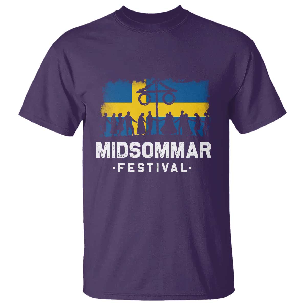 Funny Midsommar Festival T Shirt Sweden Summer Festival Maypole TS11 Purple Print Your Wear