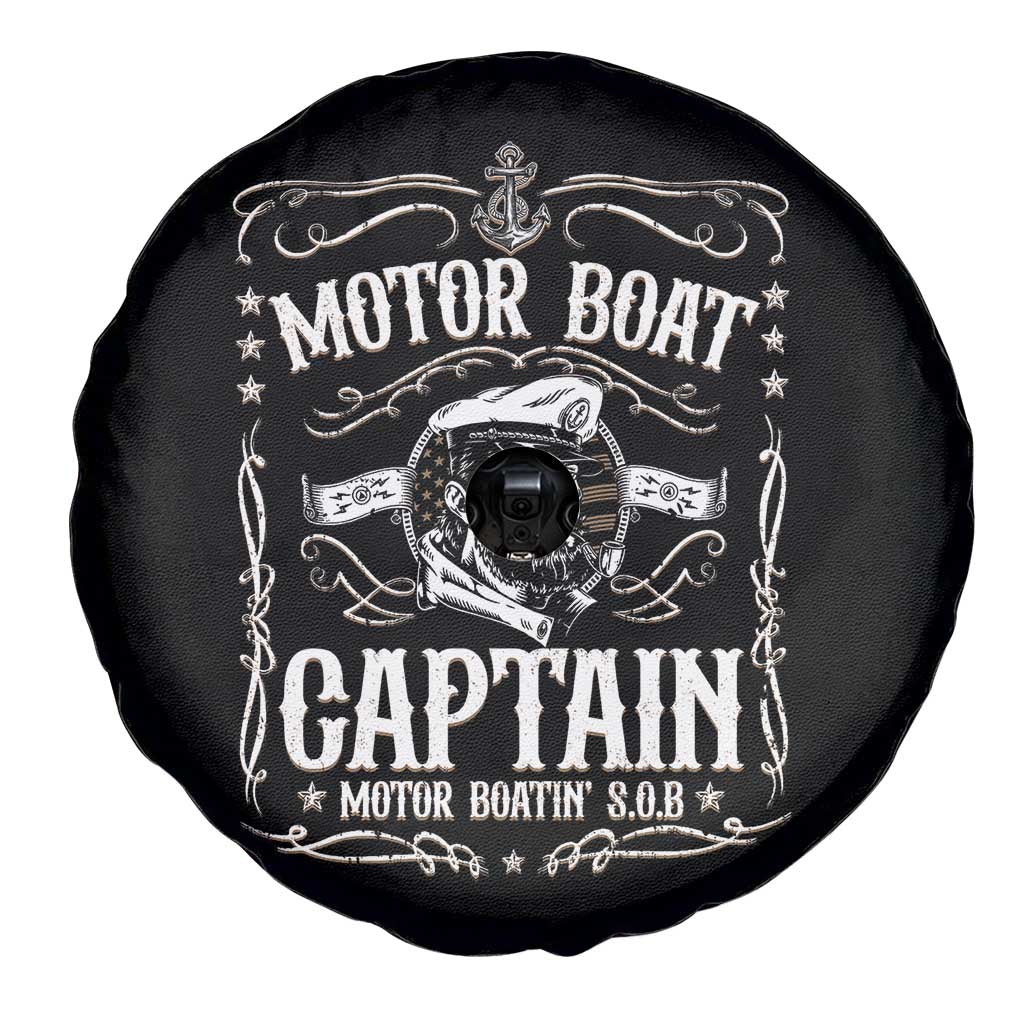 Funny Motor Boat Captain Spare Tire Cover Pontoon Boating Motor Boatin Lake TS11 Print Your Wear