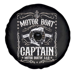 Funny Motor Boat Captain Spare Tire Cover Pontoon Boating Motor Boatin Lake TS11 Print Your Wear