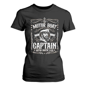 Funny Motor Boat Captain T Shirt For Women Pontoon Boating Motor Boatin Lake TS11 Black Print Your Wear