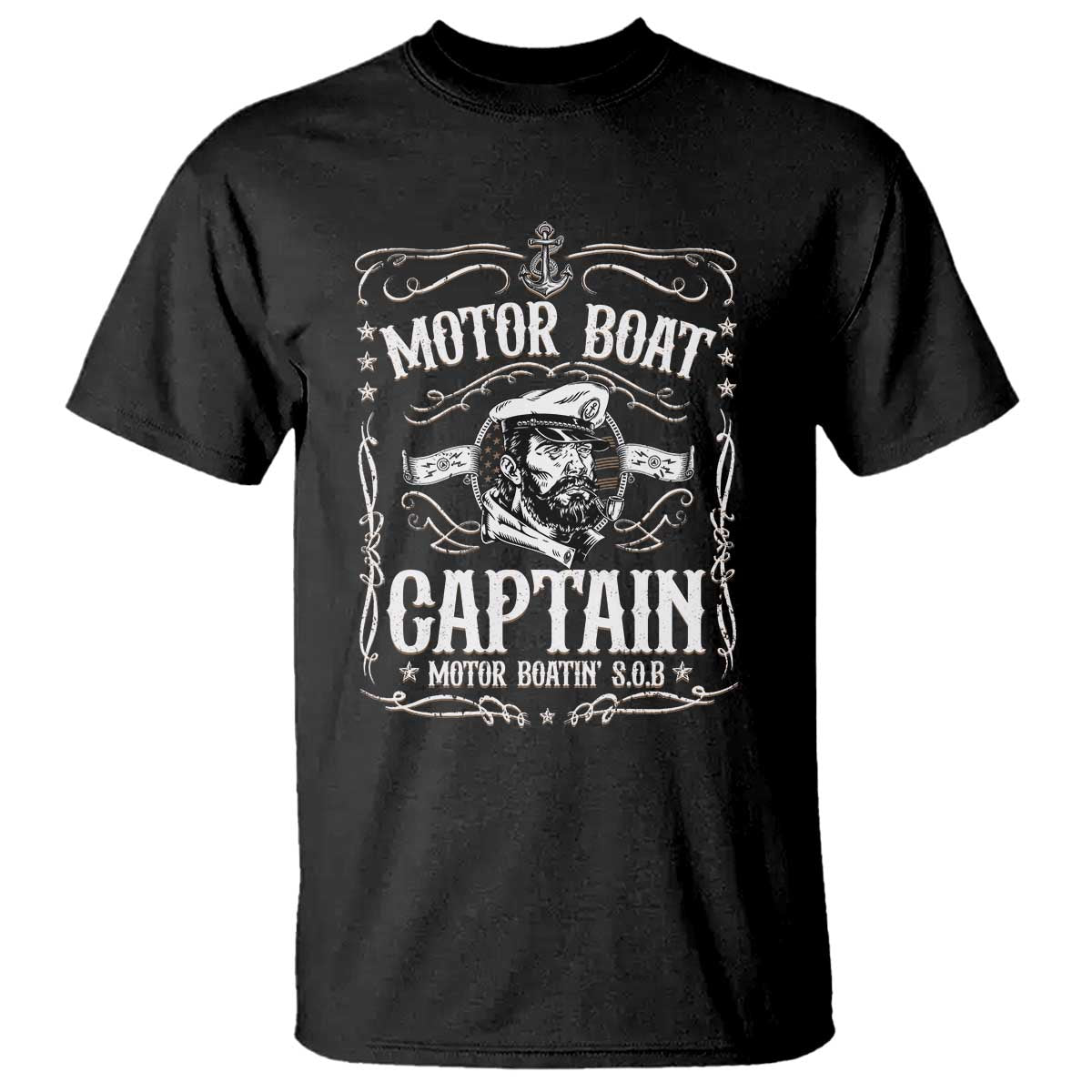 Funny Motor Boat Captain T Shirt Pontoon Boating Motor Boatin Lake TS11 Black Print Your Wear