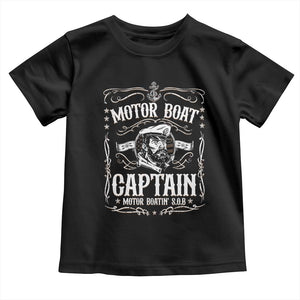 Funny Motor Boat Captain Toddler T Shirt Pontoon Boating Motor Boatin Lake TS11 Black Print Your Wear