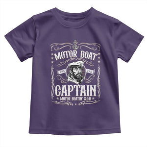 Funny Motor Boat Captain Toddler T Shirt Pontoon Boating Motor Boatin Lake TS11 Purple Print Your Wear