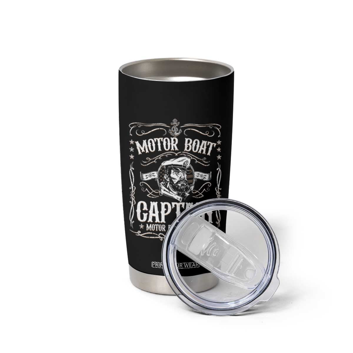 Funny Motor Boat Captain Tumbler Cup Pontoon Boating Motor Boatin Lake TS11 Print Your Wear
