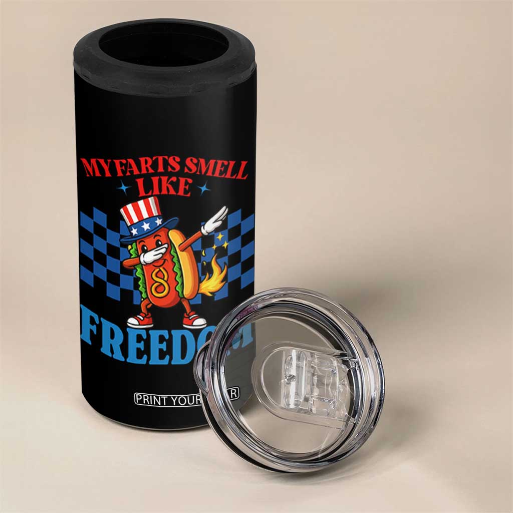 Funny My Farts Smell Like Freedom 4 in 1 Can Cooler Tumbler July 4th Hot Dog Lover TS11 Print Your Wear