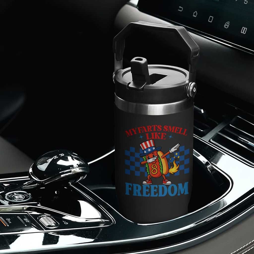 Funny My Farts Smell Like Freedom Flip Straw Tumbler July 4th Hot Dog Lover TS11 Print Your Wear
