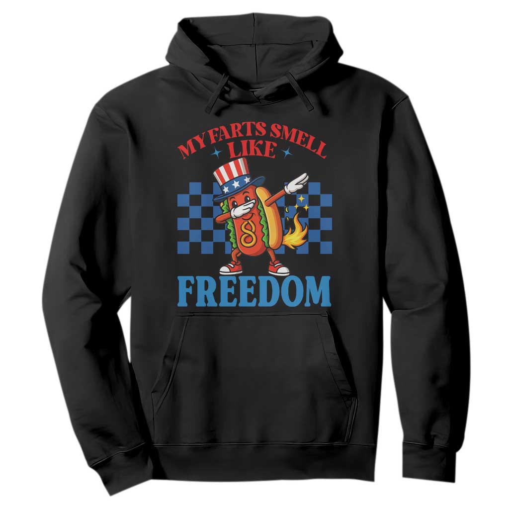 Funny My Farts Smell Like Freedom Hoodie July 4th Hot Dog Lover TS11 Black Print Your Wear