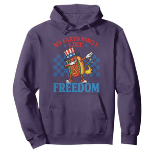 Funny My Farts Smell Like Freedom Hoodie July 4th Hot Dog Lover TS11 Purple Print Your Wear