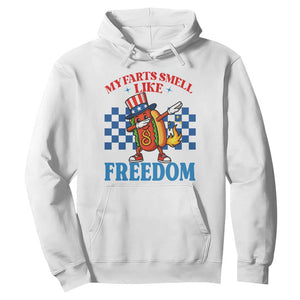 Funny My Farts Smell Like Freedom Hoodie July 4th Hot Dog Lover TS11 White Print Your Wear