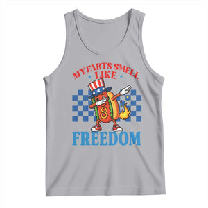 Funny My Farts Smell Like Freedom Tank Top July 4th Hot Dog Lover TS11 Athletic Heather Print Your Wear