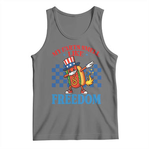Funny My Farts Smell Like Freedom Tank Top July 4th Hot Dog Lover TS11 Black Heather Print Your Wear