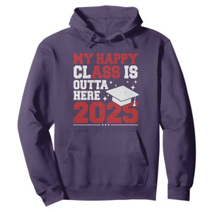 Funny My Happy Class Is Outta Here 2025 Hoodie Senior Graduation TS11 Purple Print Your Wear