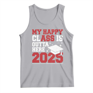Funny My Happy Class Is Outta Here 2025 Tank Top Senior Graduation TS11 Athletic Heather Print Your Wear