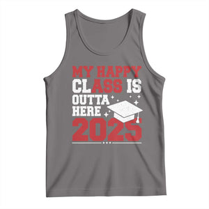 Funny My Happy Class Is Outta Here 2025 Tank Top Senior Graduation TS11 Deep Heather Print Your Wear