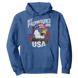 Funny My Pronouns Are USA 4th of July Hoodie Patriotic Eagle American Flag TS11 Royal Blue Print Your Wear