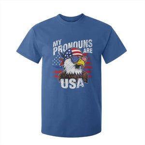 Funny My Pronouns Are USA 4th of July T Shirt For Kid Patriotic Eagle American Flag TS11 Royal Blue Print Your Wear