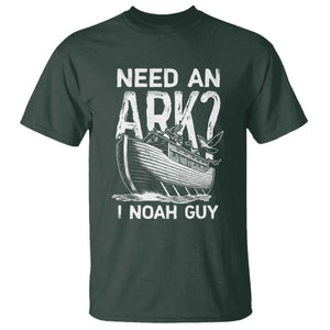 Funny Need An Ark I Noah Guy T Shirt Christian Pun TS11 Dark Forest Green Print Your Wear