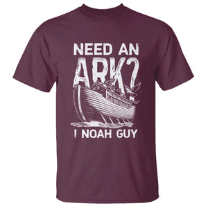 Funny Need An Ark I Noah Guy T Shirt Christian Pun TS11 Maroon Print Your Wear
