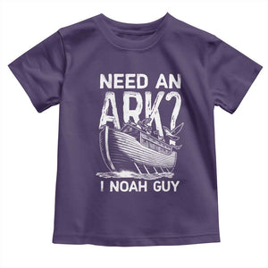 Funny Need An Ark I Noah Guy Toddler T Shirt Christian Pun TS11 Purple Print Your Wear