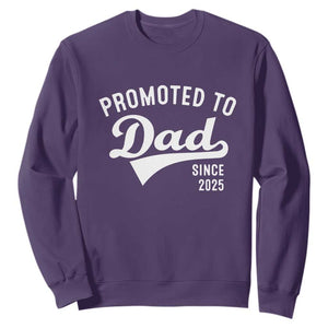 Funny New Dad Promoted To Dad Since 2025 Sweatshirt Baby Announcement TS11 Purple Print Your Wear