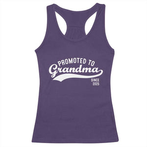 Funny New Grandma Promoted To Grandma Since 2025 Racerback Tank Top Baby Announcement TS11 Purple Print Your Wear