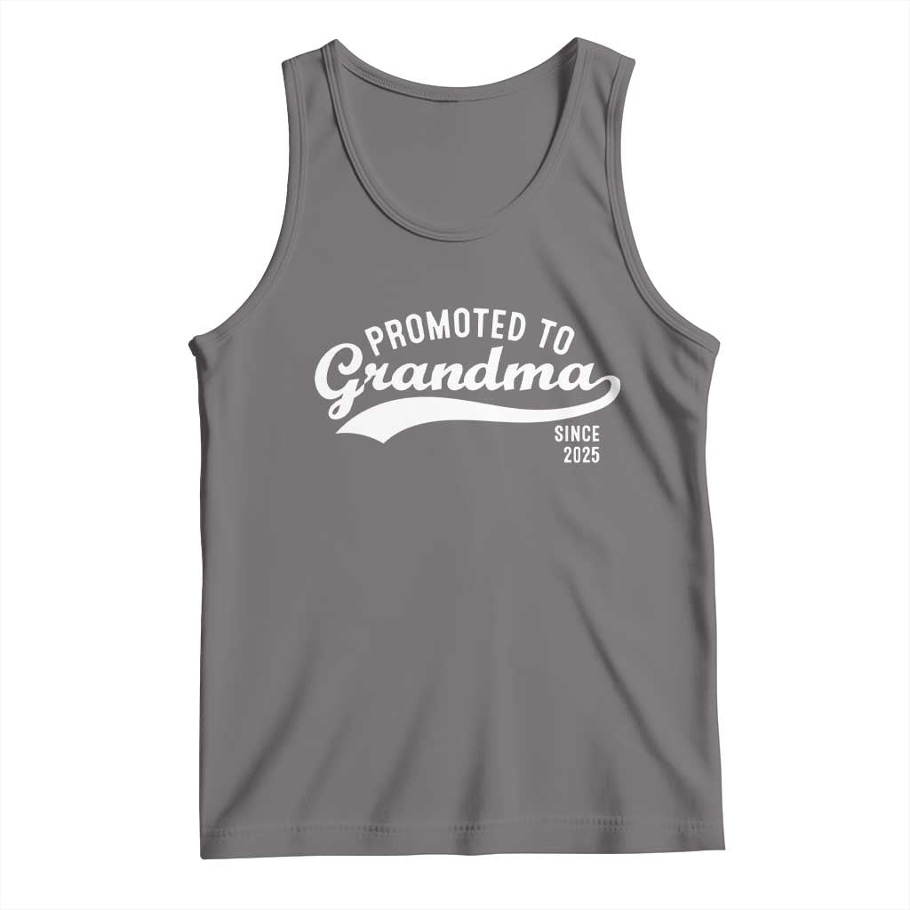 Funny New Grandma Promoted To Grandma Since 2025 Tank Top Baby Announcement TS11 Deep Heather Print Your Wear