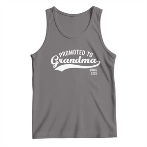 Funny New Grandma Promoted To Grandma Since 2025 Tank Top Baby Announcement TS11 Deep Heather Print Your Wear