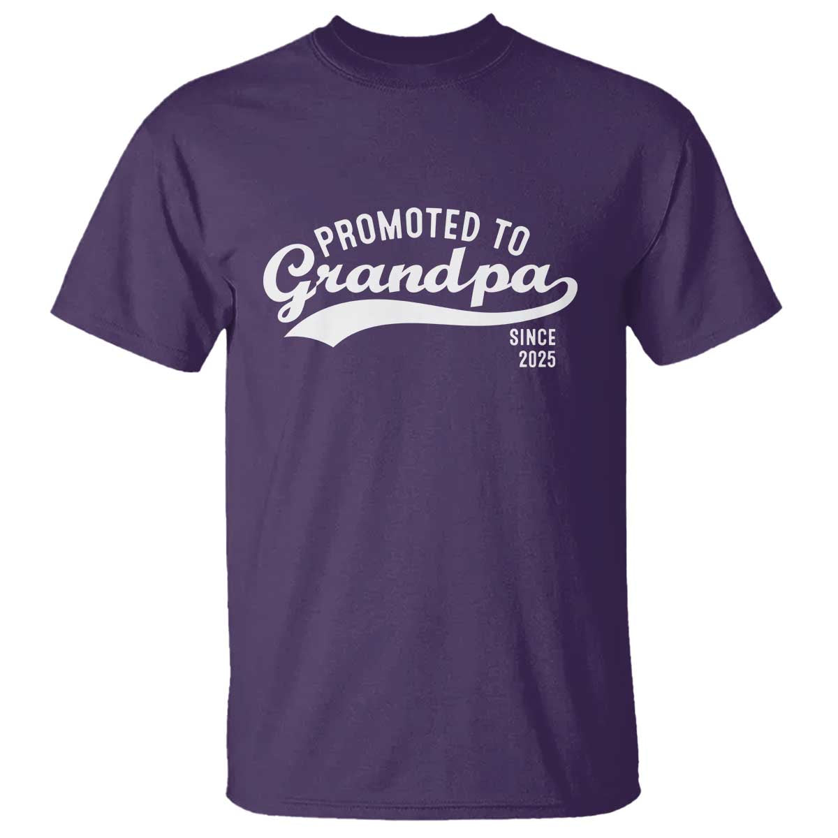 Funny New Grandpa Promoted To Grandpa Since 2025 T Shirt Baby Announcement TS11 Purple Print Your Wear