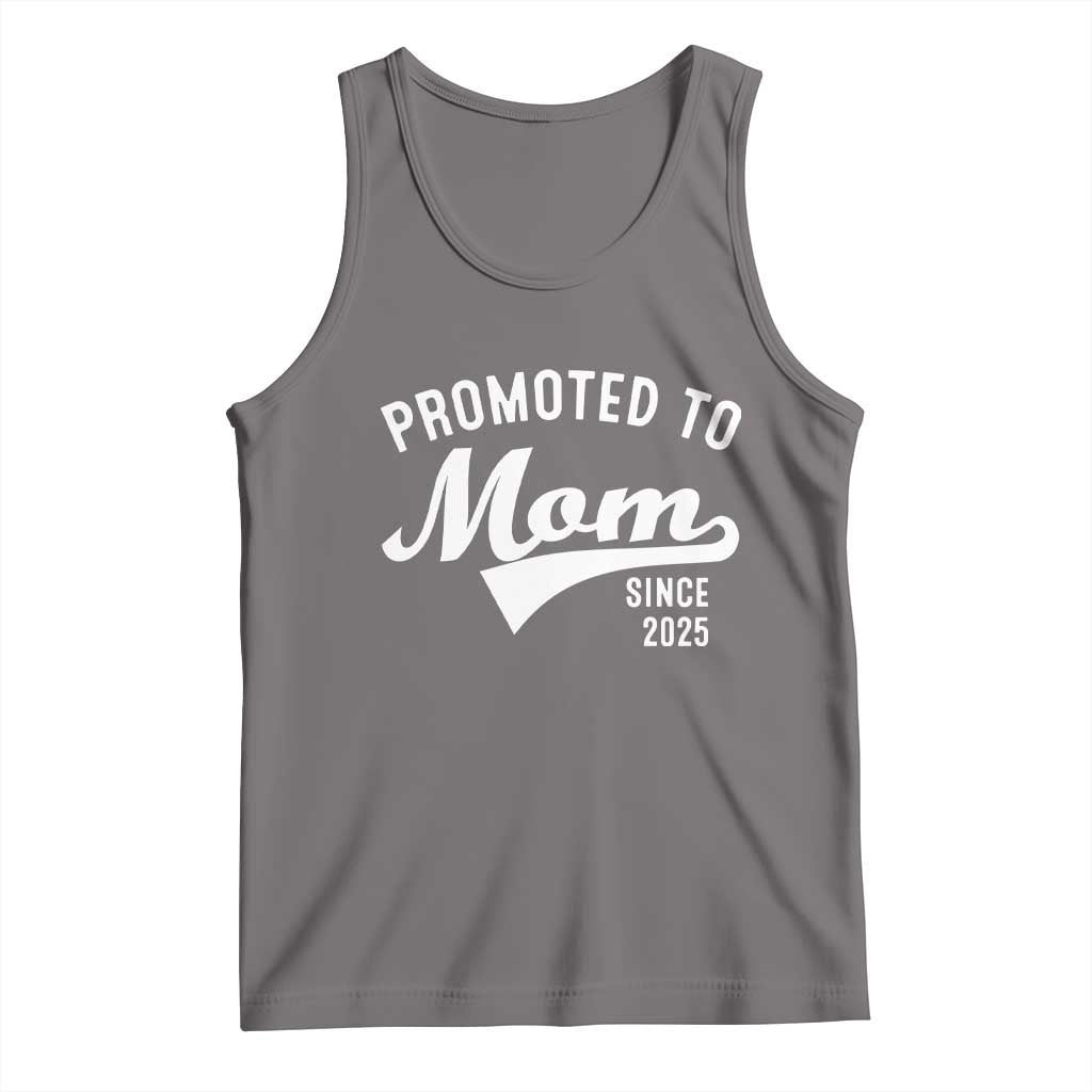 Funny New Mom Promoted To Mom Since 2025 Tank Top Baby Announcement TS11 Deep Heather Print Your Wear