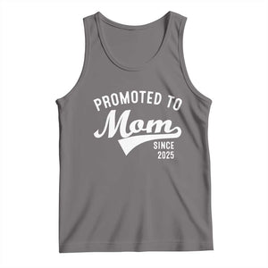 Funny New Mom Promoted To Mom Since 2025 Tank Top Baby Announcement TS11 Deep Heather Print Your Wear