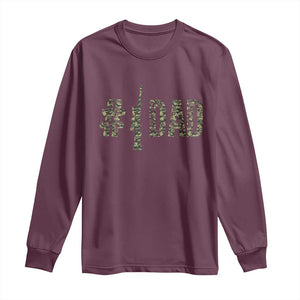 Funny No 1 Hunting Dad Long Sleeve Shirt Number One Hunter Fathers Day TS11 Maroon Print Your Wear