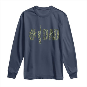 Funny No 1 Hunting Dad Long Sleeve Shirt Number One Hunter Fathers Day TS11 Navy Print Your Wear