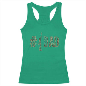 Funny No 1 Hunting Dad Racerback Tank Top Number One Hunter Fathers Day TS11 Irish Green Print Your Wear